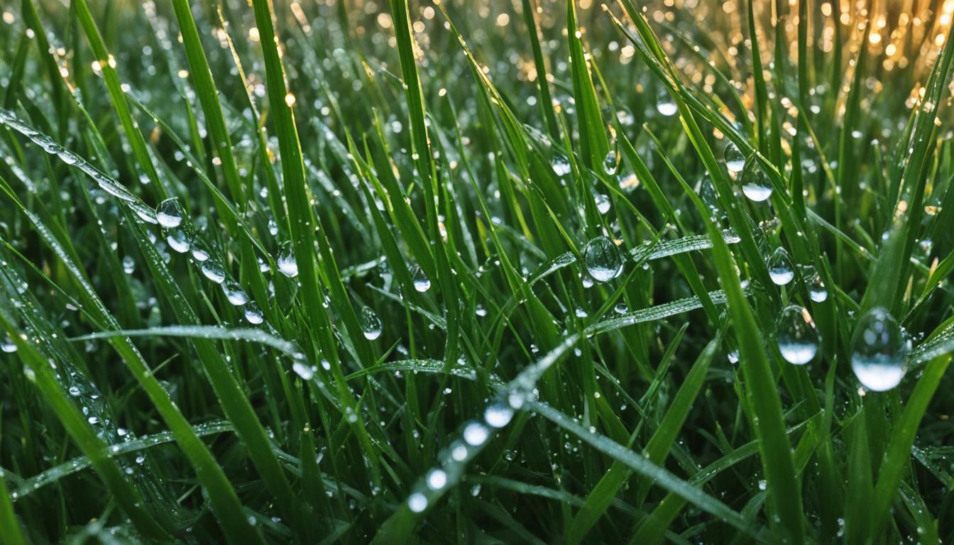 why is grass wet in the morning
